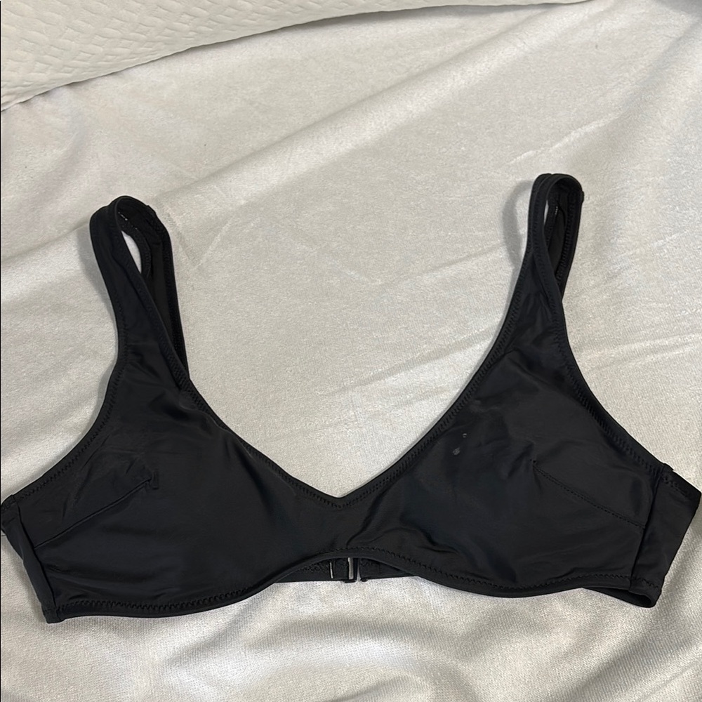 Aerie Black Triangle Bikini with Wide Straps